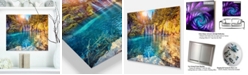 Design Art Designart 'Turquoise Water And Sunny Beams' Landscape Photography Metal Wall Art - 20" X 12"